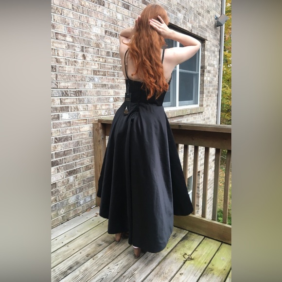 NWTs Black Dramatic High Low Prom Dress - Picture 10 of 11